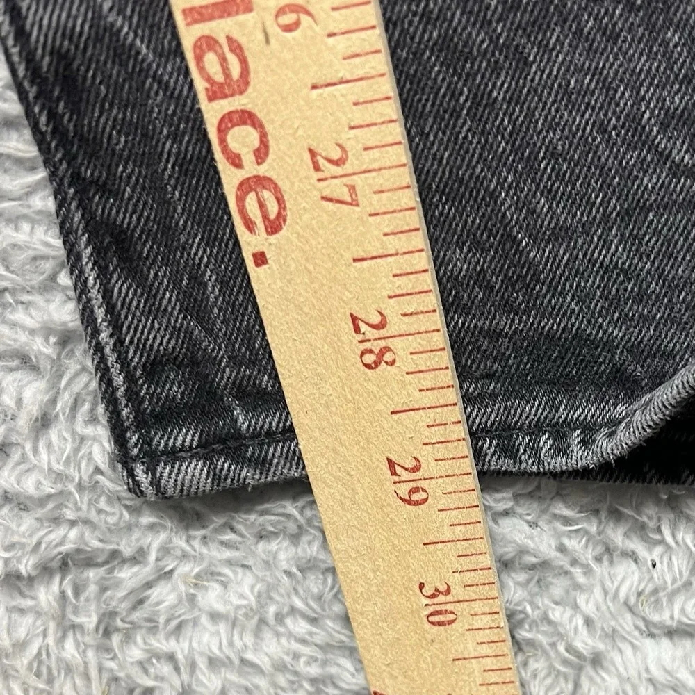 Levis 501 ST Jeans Mens‎ 34x32 Black Denim Button Fly Premium Slim Taper Big E